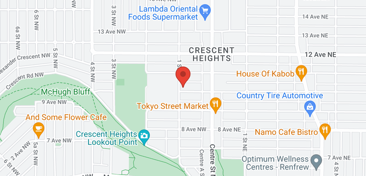 map of 138 10 Avenue NW